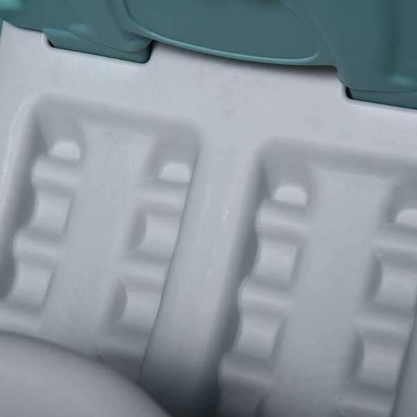 Cal balansoar HOMCOM 3-in-1 leagan din plastic, Tobogan pentru copii 3-5 ani, cos, HDPE, Verde | Aosom Romania