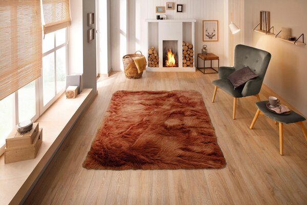 Traversa Home affaire Valeria blana artificiala, cupru, 90/160 cm