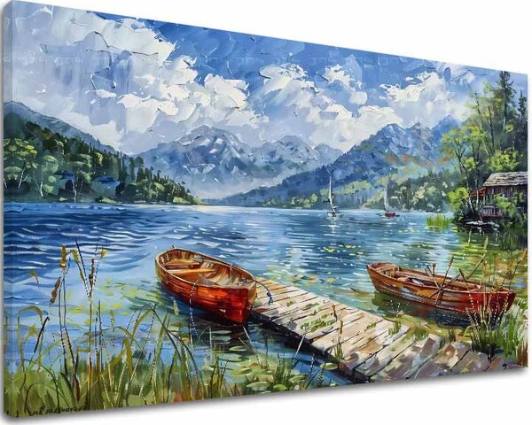 Peisaj pe pânză pictură A Place to Rest | Detalii acrilice