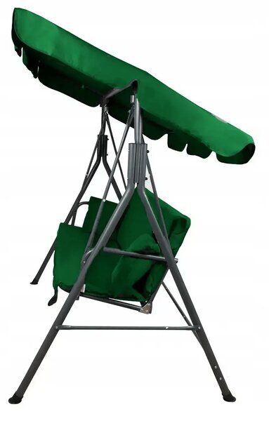 Balansoar gradina verde, 3 persoane, structura metal, 170 x 110 x 153 cm