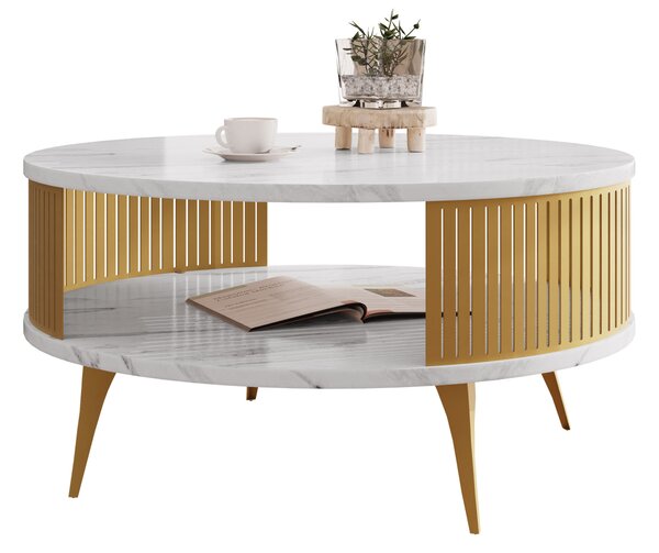 Măsuță de cafea Mezanoa Gold (auriu + Alb arctic) . 1103727