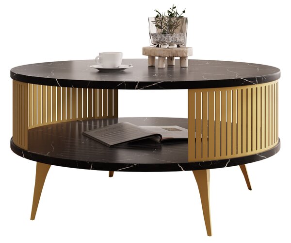 Măsuță de cafea Mezanoa Gold (auriu + Alb arctic) . 1103727