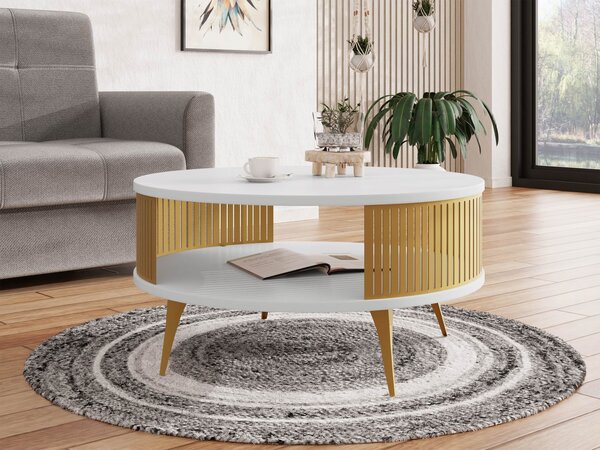 Măsuță de cafea Mezanoa Gold (auriu + Alb arctic) . 1103727