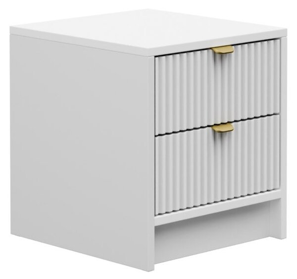 Noptieră Rozoma 2SZ (Alb velvet + auriu) . 1104521