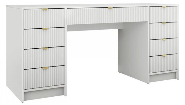 Masă de toaletă Rozoma Bis (Alb velvet + auriu) . 1104581