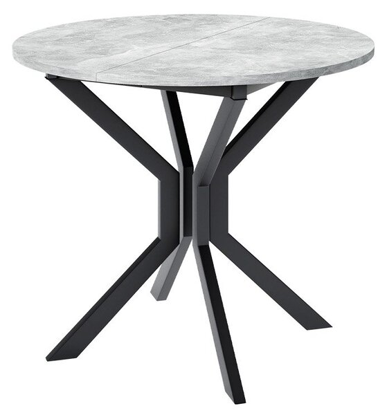 Masă sufragerie extensibilă 90 cm Kertare M 90 (Gri Marmură + Negru) (pentru 2-4 persoane). 1105353