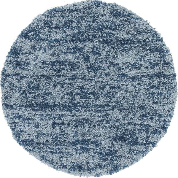 Covor rotund Top Shag albastru 99 cm