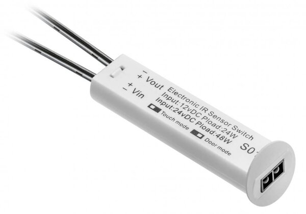 Intrerupator cu touch senzor banda LED, alb mat