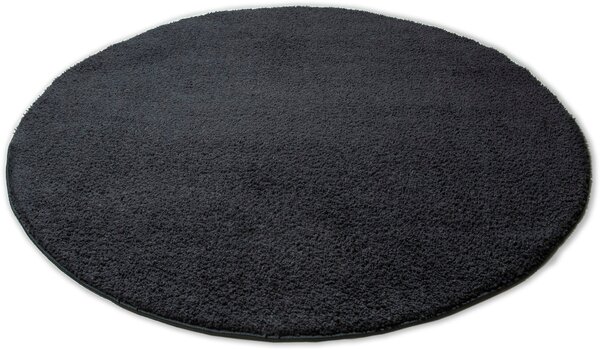 Covor rotund Vince negru 190 cm