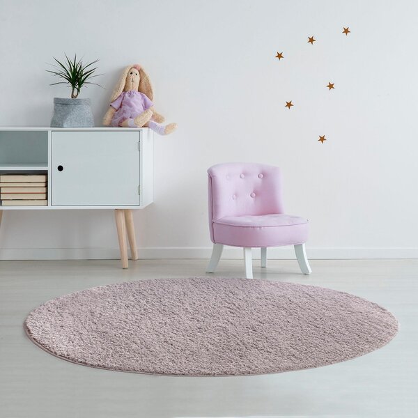 Covor rotund Shaggy 30 argintiu 140 cm