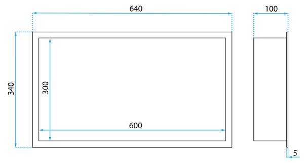 Nișă de baie LED 30x60 Titan
