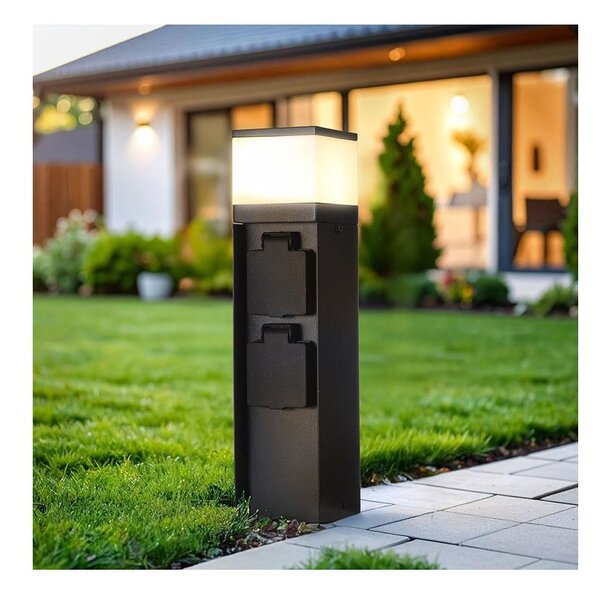 Solight PG13B - Lampă de exterior cu 2 prize 1xG9/11W/230V IP44