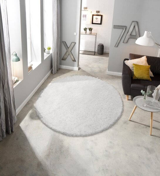 Covor rotunda Glossy 411 crem 120 cm