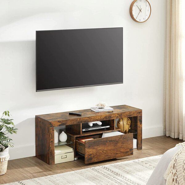 COTVI5 - Comoda TV 120 x 35 x 45 cm, living, dormitor, stil industrial - Maro