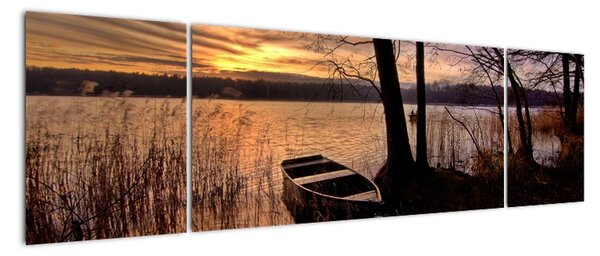 Tablou - bărci pe lac (170x50cm)