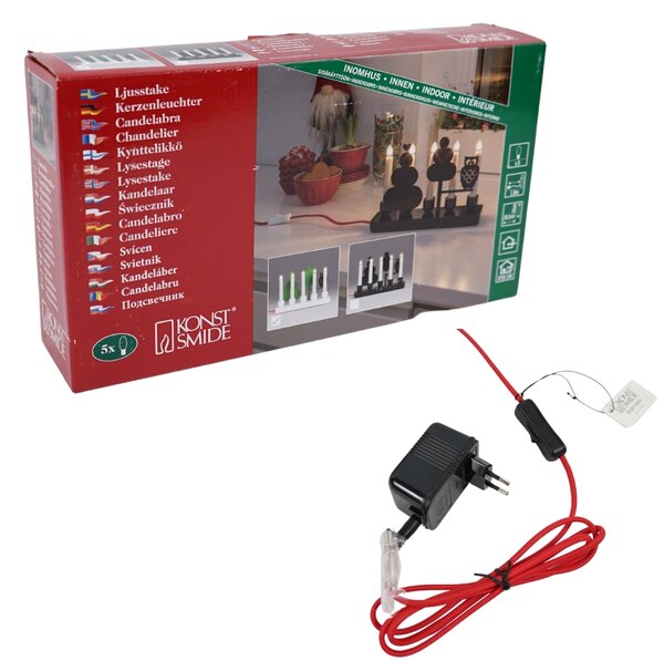 Sfesnic electric din metal WOOD OWL, alb