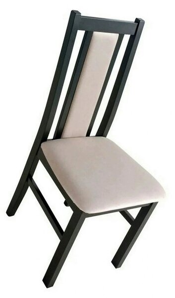 Scaun BOS 14, bej/negru, stofa clasica/lemn de fag, 43x40x94 cm