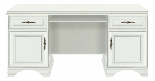 Birou alb clasic IDENTO, PAL, 160x74x78 cm