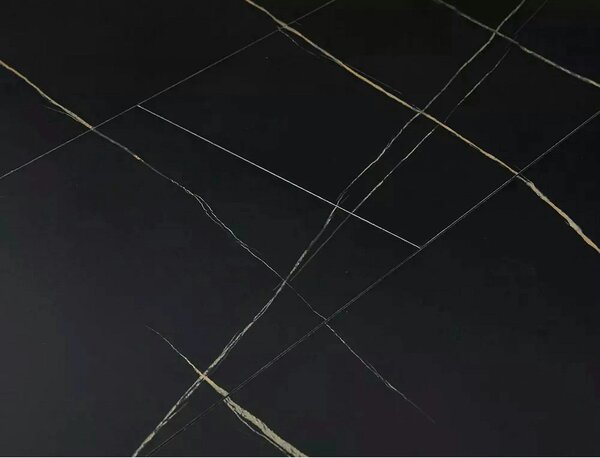 Masa extensibila pentru sufragerie GASTON, negru, 100/135x100x75 cm