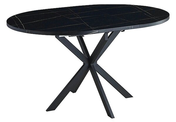 Masa extensibila pentru sufragerie GASTON, negru, 100/135x100x75 cm