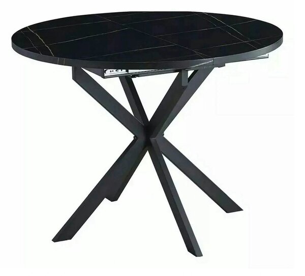 Masa extensibila pentru sufragerie GASTON, negru, 100/135x100x75 cm