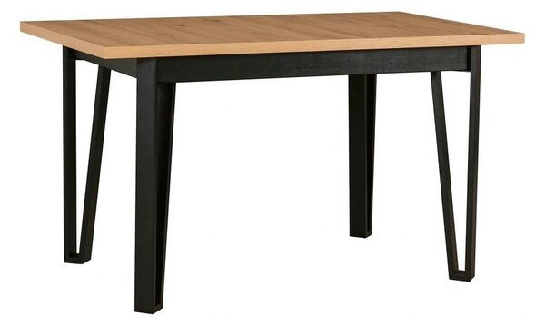 Masa extensibila IKON 5, negru/stejar artisan, lemn de fag/PAL, 140/18