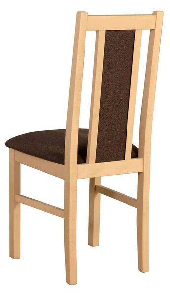 Scaun BOS 14, maro/stejar sonoma, stofa clasica/lemn de fag, 43x40x94