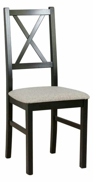 Scaun NILO 12, negru/gri - Higge 11, lemn de fag/stofa, 43x40x90 cm