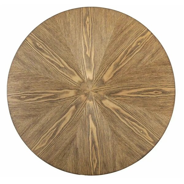 Masa rotunda lemn bucatarie AMADEO, nuc/negru, 80x80x76 cm
