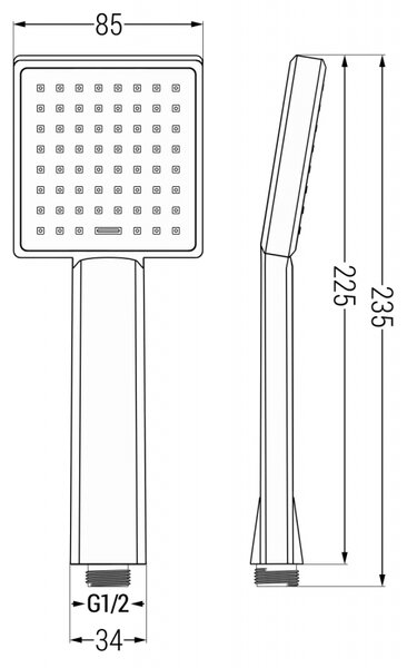 Mexen Uno, set de duș ascuns DR45, crom, 71435DR45-00