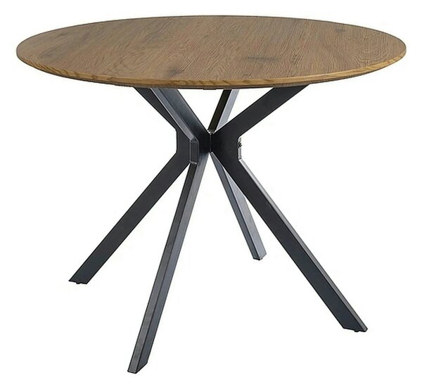 Masa ASTER, stejar/negru, 100x100x76 cm