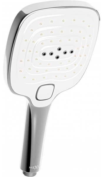 Accesorii Mexen - cap duș de mână Oval R-17, 3 funcții, crom-alb, 79517-02