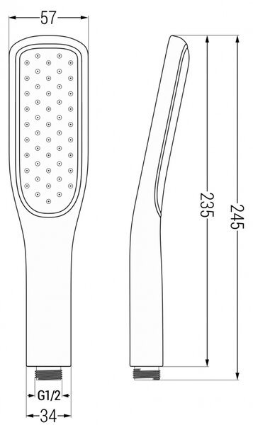 Accesorii Mexen - duș manual R-49, alb-auriu, 79549-25