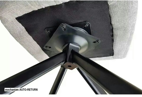 Scaun living rotativ AZALIA, bej inchis/negru, stofa catifelata/metal