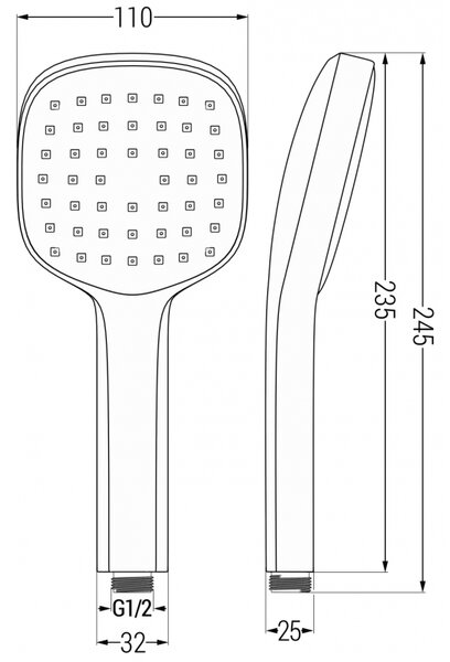 Mexen Uno, set de duș ascuns DR33, crom, 71435DR33-00