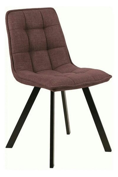Scaun ELLIS, maro/negru, stofa clasica/metal, 46x42x88 cm