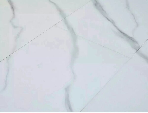 Masa extensibila pentru sufragerie GASTON, alb/negru, 100/135x100x75 cm