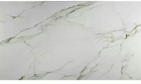 Masa extensibila GENESIS, alb cu efect de marmura/negru/stejar, 160/22