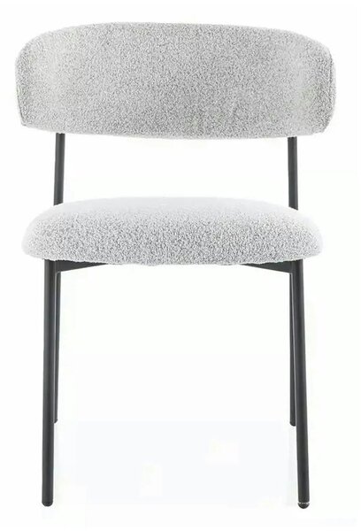 Scaun ELTON, bej/negru, stofa/metal, 56x46x80 cm