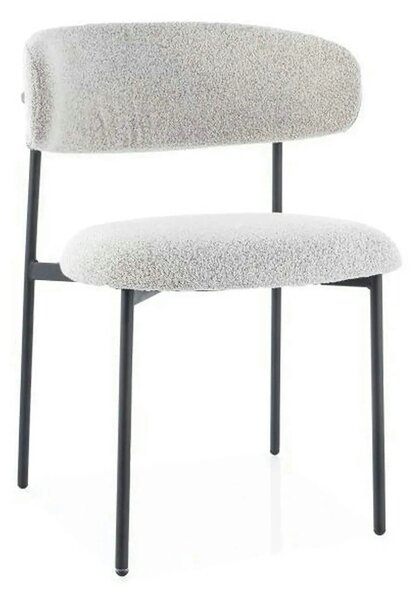 Scaun ELTON, bej/negru, stofa/metal, 56x46x80 cm