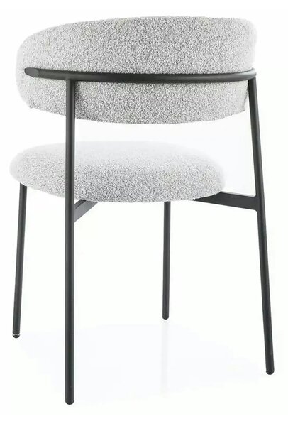 Scaun ELTON, bej/negru, stofa/metal, 56x46x80 cm