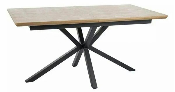 Masa extensibila LOGAN, stejar/negru, 160/200x90x76 cm