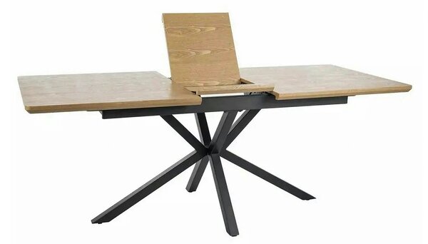 Masa extensibila LOGAN, stejar/negru, 160/200x90x76 cm