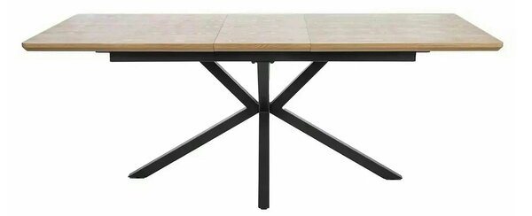 Masa extensibila LOGAN, stejar/negru, 160/200x90x76 cm