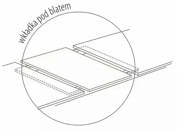 Masa extensibila VENTO, stejar artisan/negru, PAL, 120-160x68x76 cm