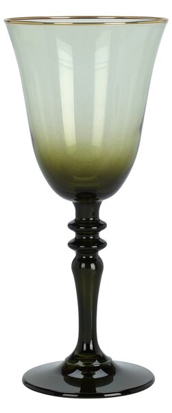 Pahar Emerald din sticla verde pentru vin 20 cm