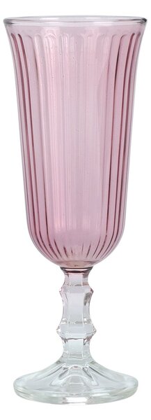 Pahar pentru sampanie Blush din sticla roz 16 cm