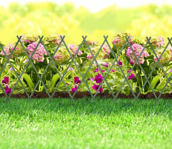 Bordura pt. pat de flori gard - extensibil, 150 x 50 cm - Verde