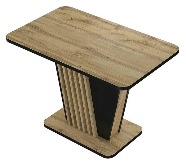 Masa extensibila NEVIO, stejar artisan/negru, PAL, 125/170x75x76 cm