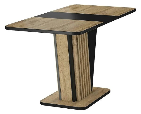 Masa extensibila NEVIO, stejar artisan/negru, PAL, 125/170x75x76 cm